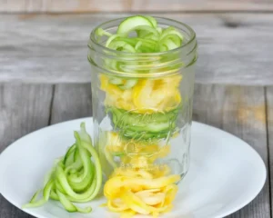 Freezing zucchini in slices and shreds for long-lasting freshness.