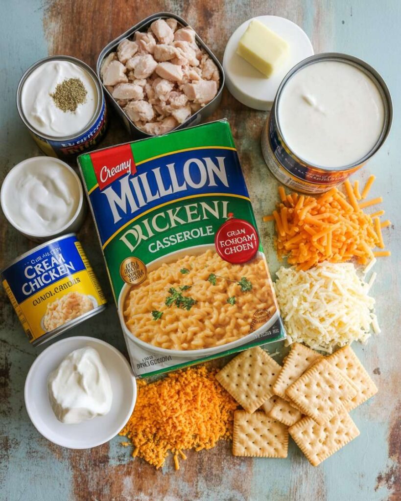 Ingredient of Creamy Million Dollar Chicken Rice‑A‑Roni Casserole