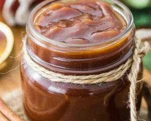 Delicious homemade Slow Cooker Apple Butter with apples, spices, and no peeling needed.