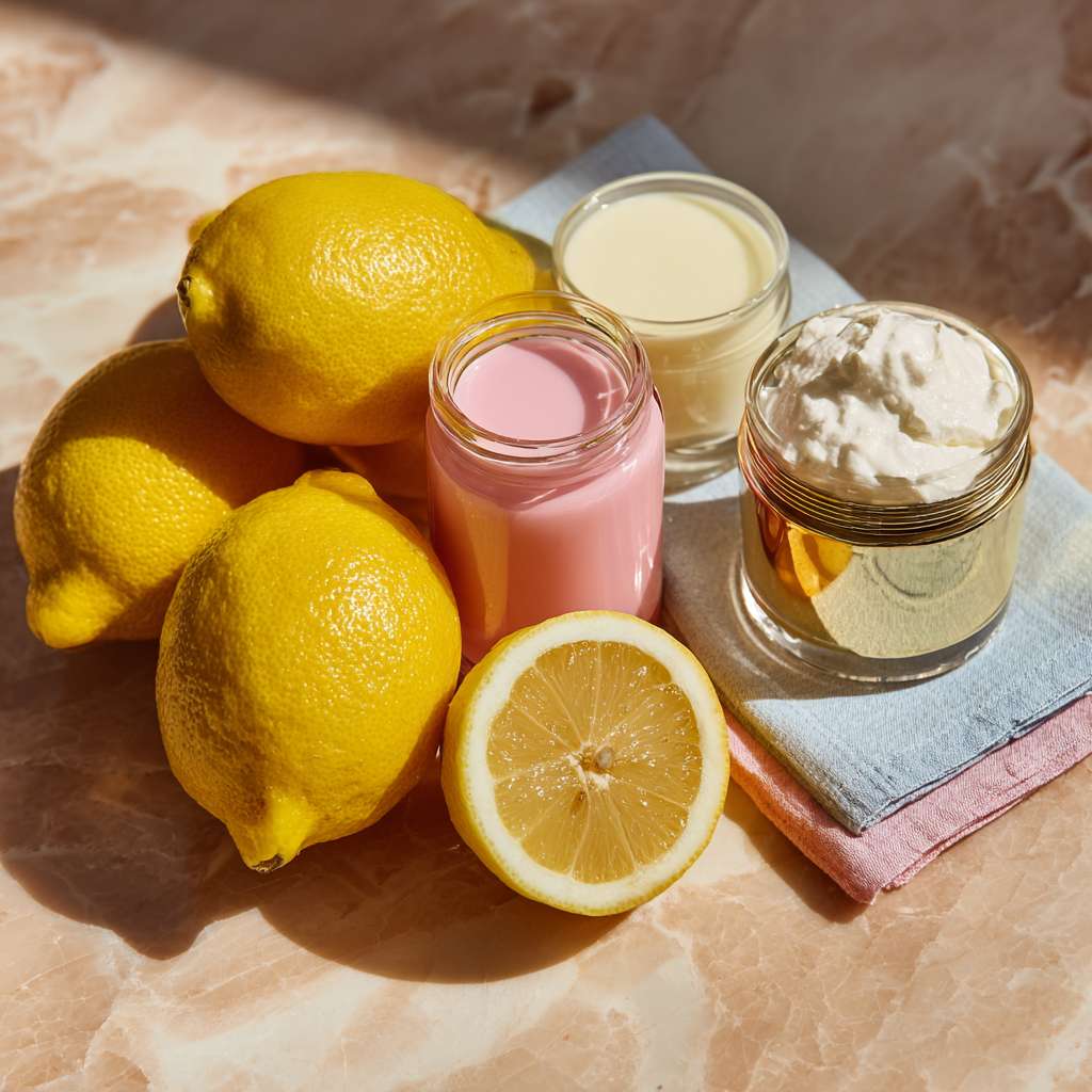 lemons and cream for pink lemonade