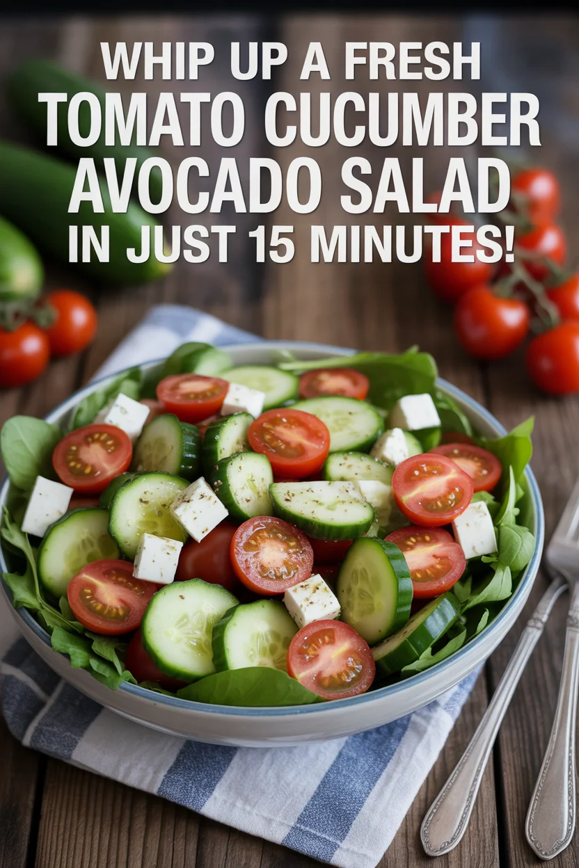 Fresh Tomato Cucumber Avocado Salad in Just 15 Minutes