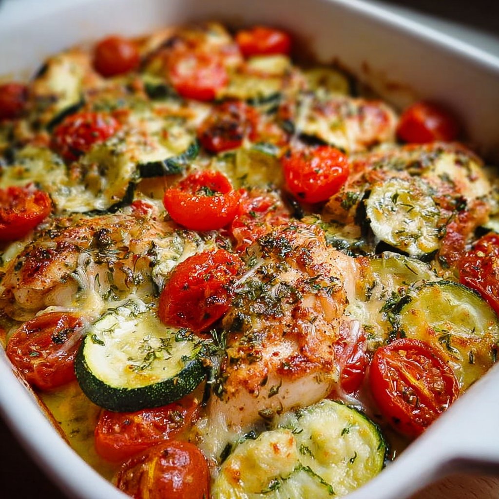 Mediterranean Chicken Zucchini Bake – Healthy, Flavorful & Easy!
