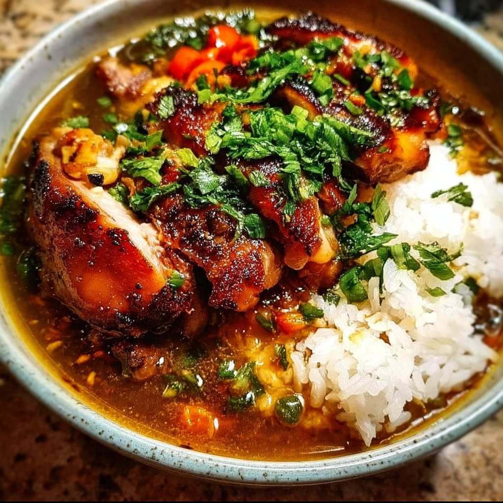 Caramelized Soy Chicken in Garlic Ginger Broth with Rice: An Incredible Ultimate Recipe