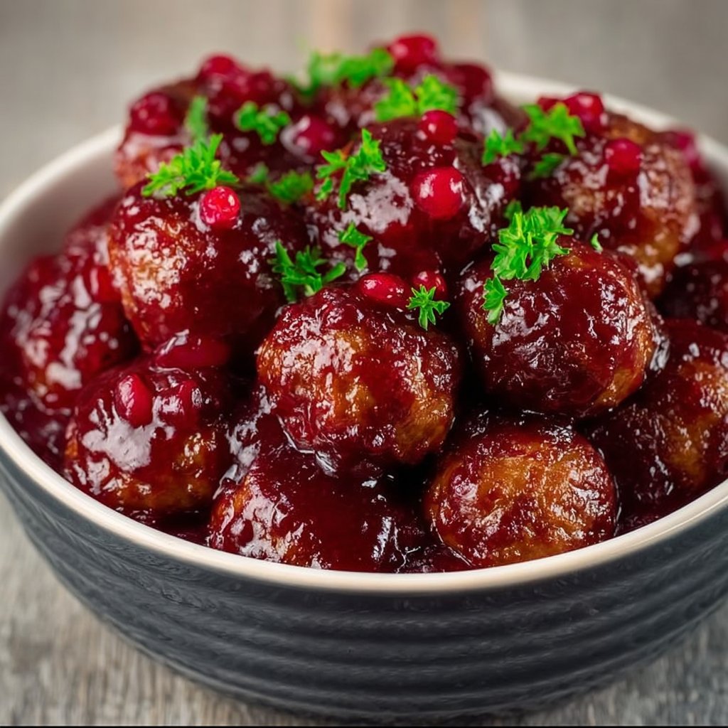 Christmas Cranberry Meatballs