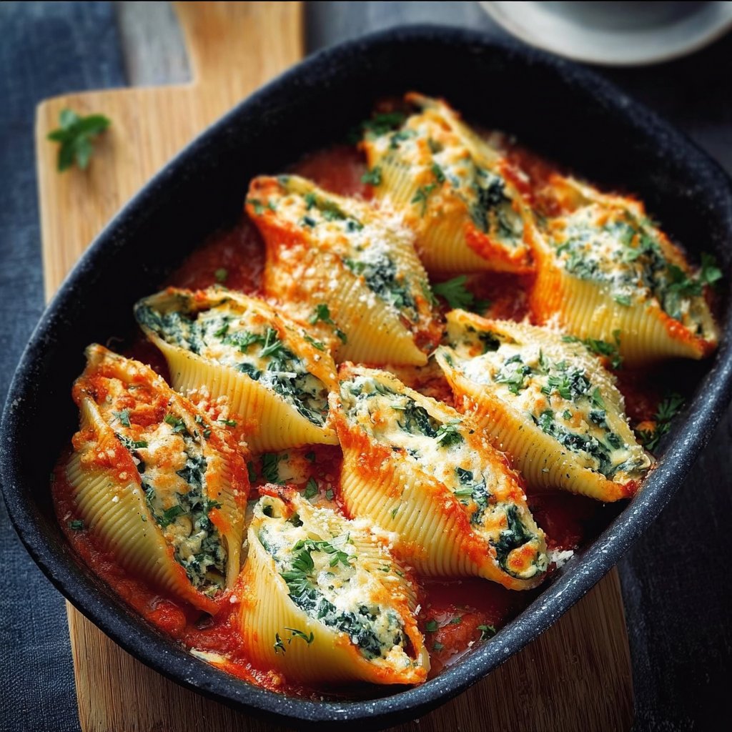 Spinach and Ricotta Stuffed Shells