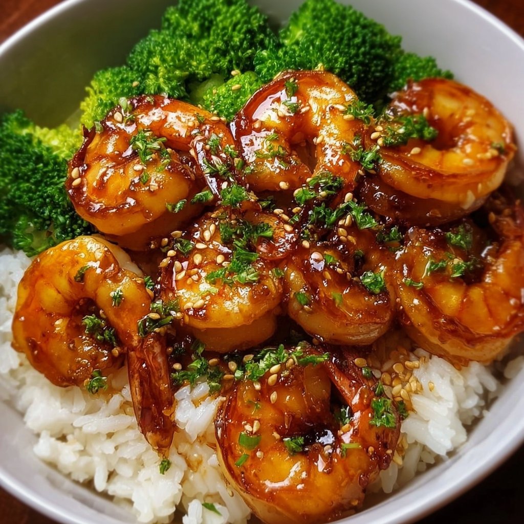 Honey Garlic Shrimp Bowls