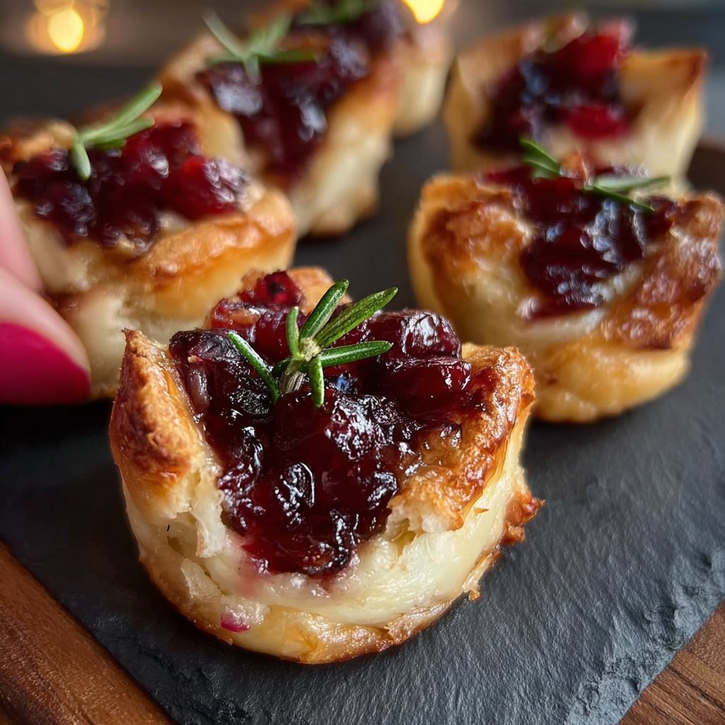 Baked Cranberry Brie Bites