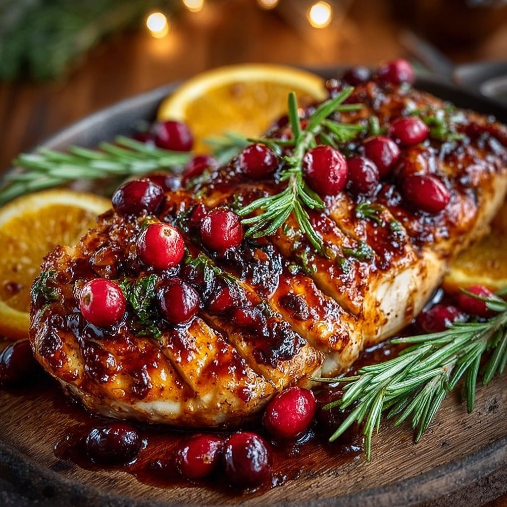 Cranberry Orange Glazed Turkey Breast