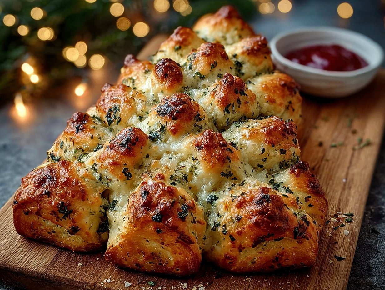Cheesy Christmas Tree Bread