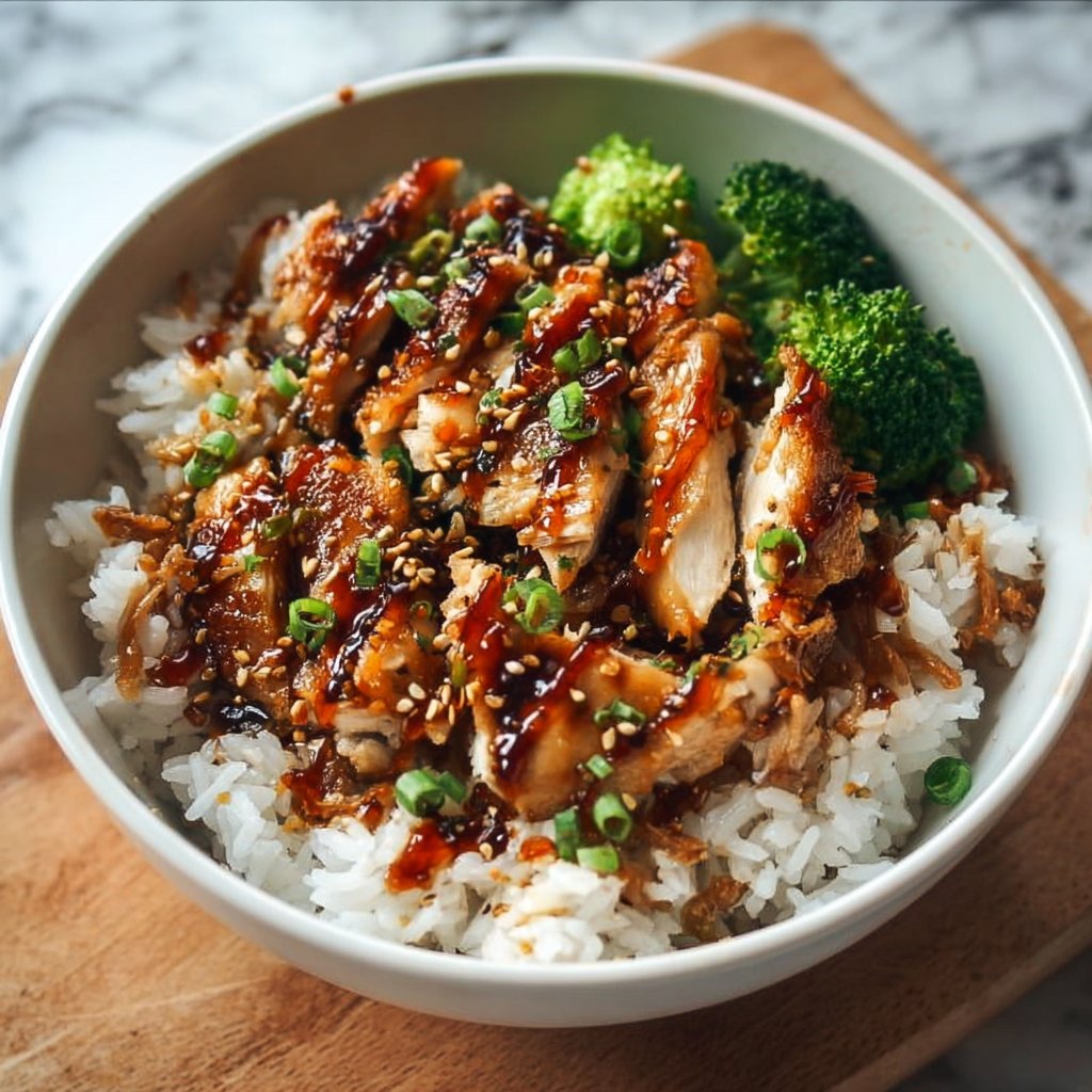 Sticky Chicken Rice Bowls