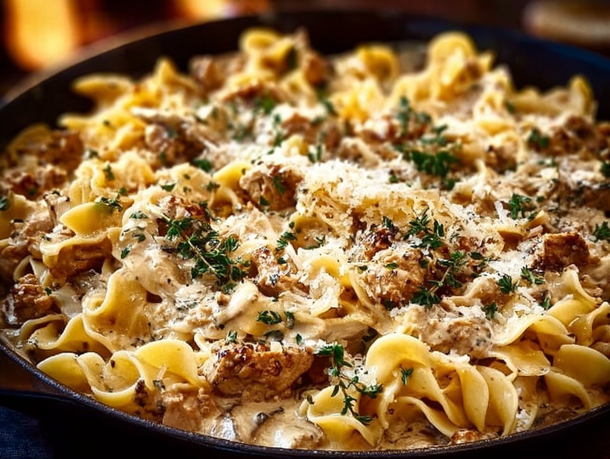 Creamy Turkey Stroganoff