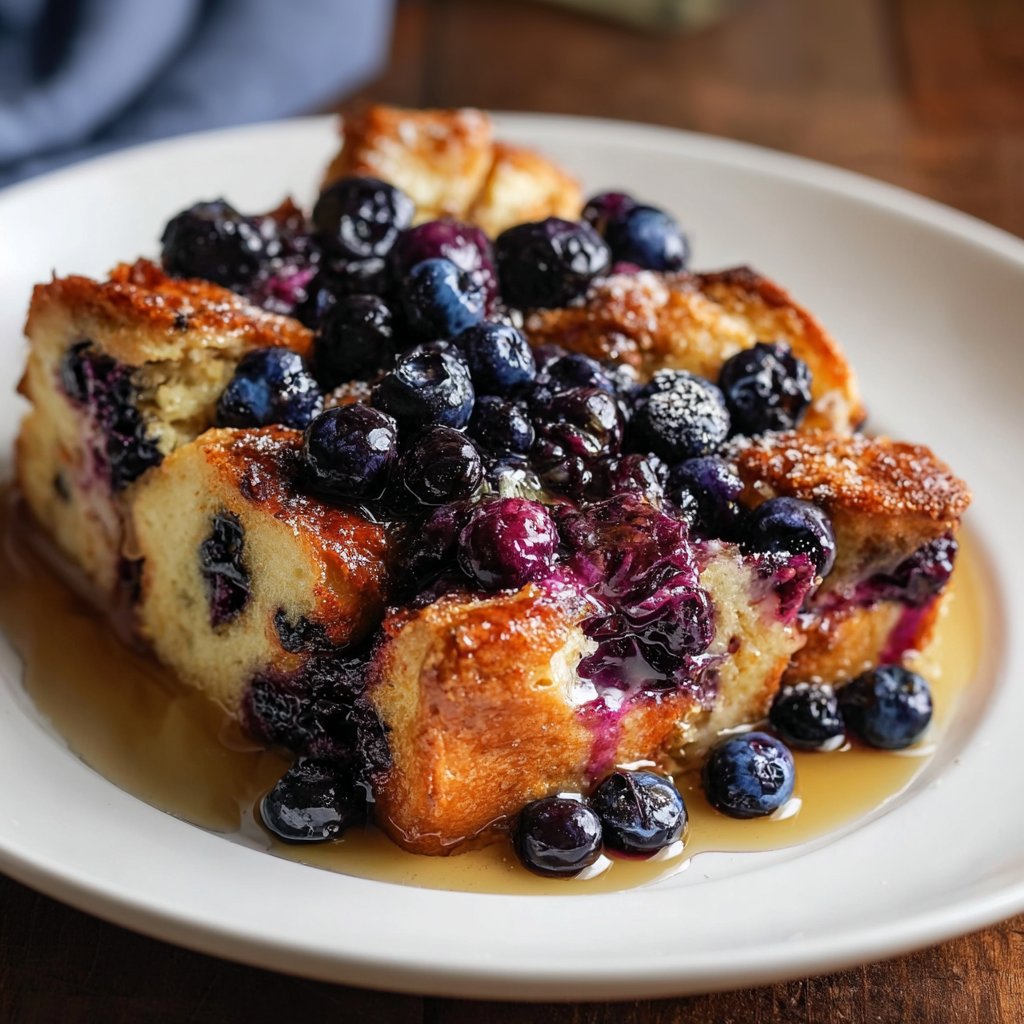 Quick Blueberry French Toast Casserole