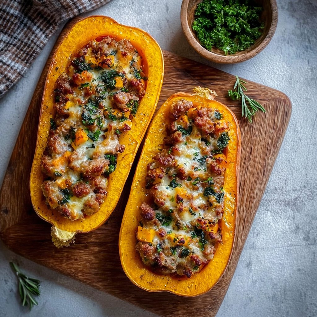 Sausage Stuffed Butternut Squash: An Incredible Ultimate Recipe