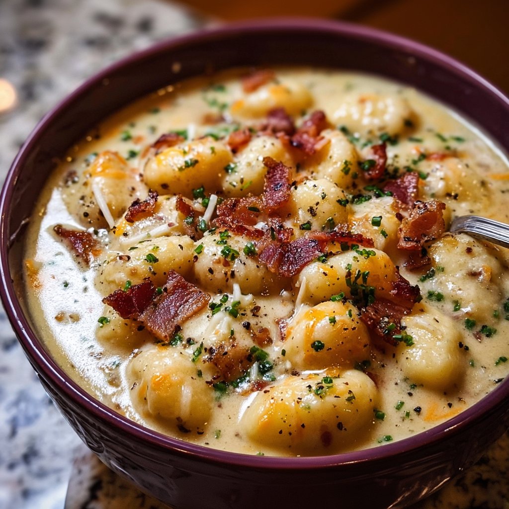 Bacon Cheddar Gnocchi Soup – A Rich and Creamy Comfort Meal