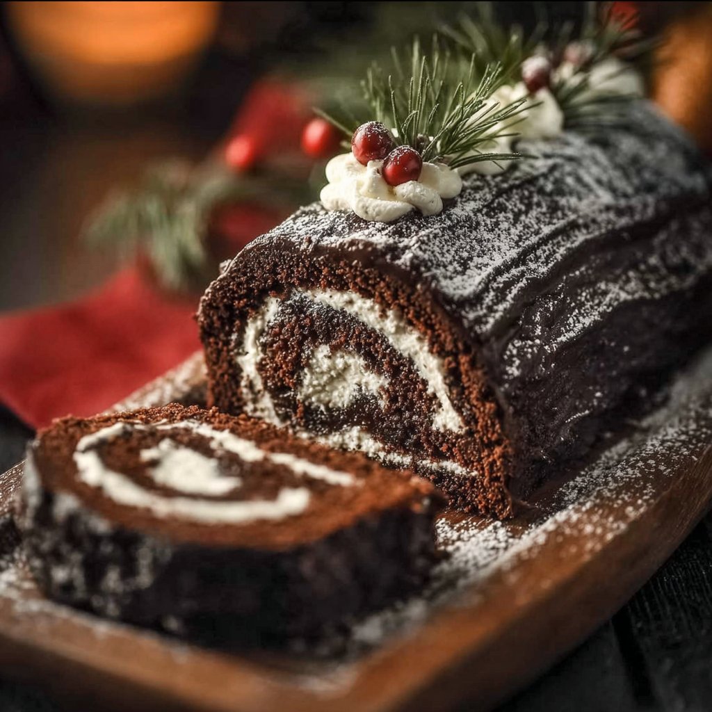 Yule Log Cake