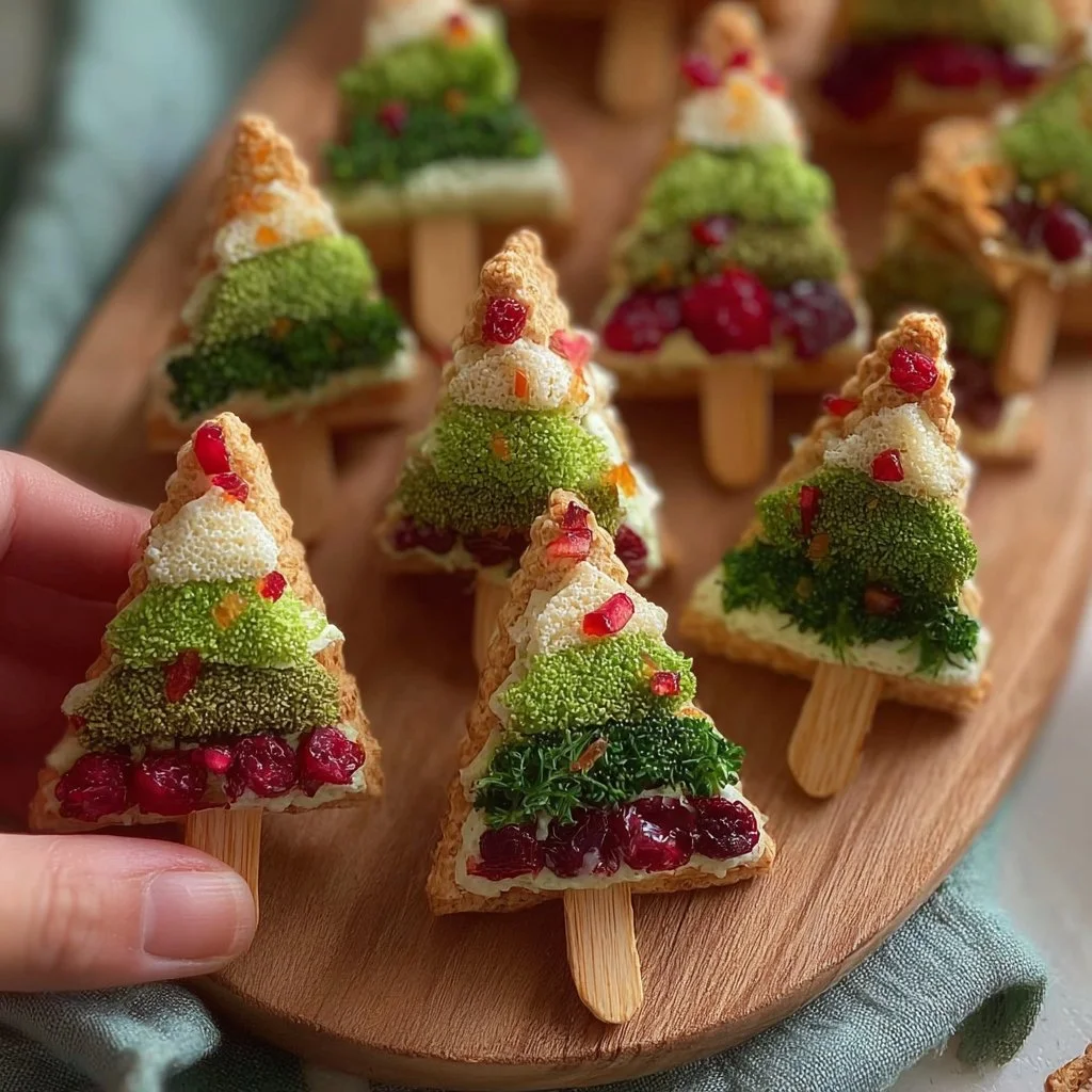 Christmas tree-shaped snacks for holiday celebrations