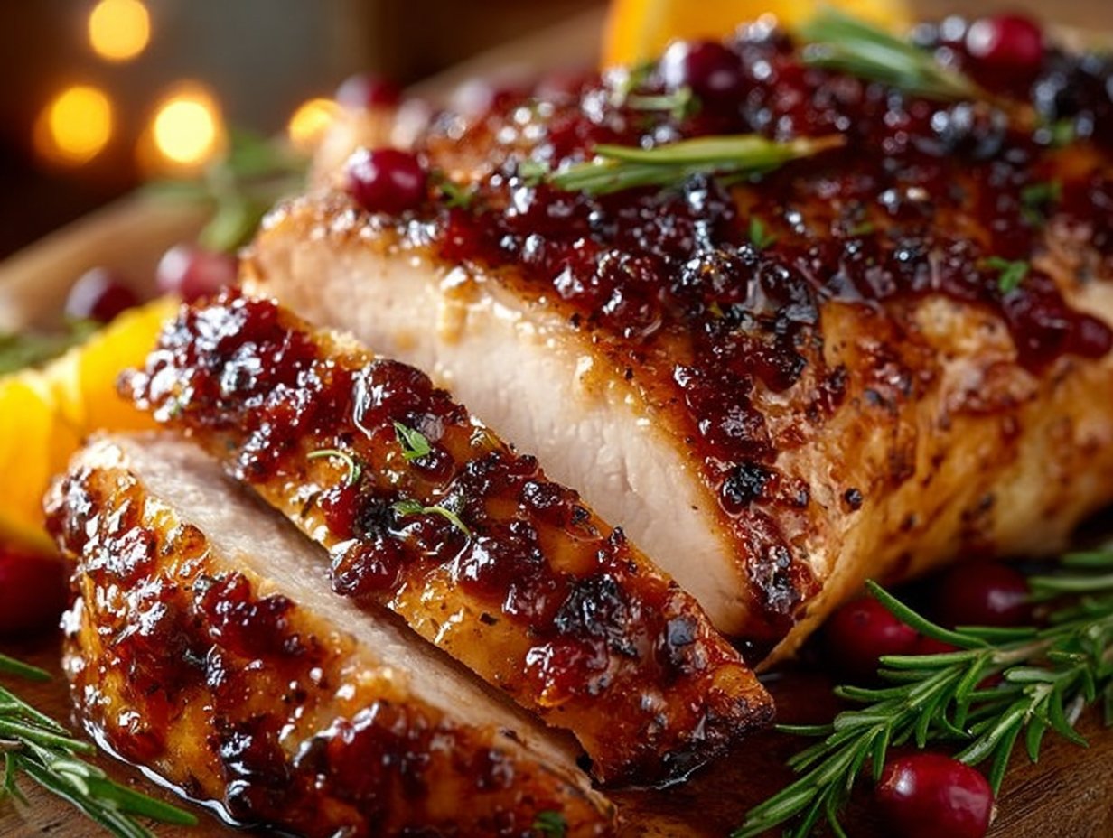 Cranberry Orange Glazed Turkey Breast
