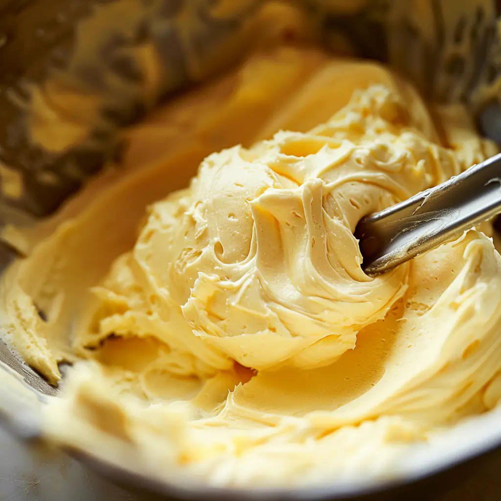 Creaming butter and sugar in a mixing bowl until light and fluffy for cookie dough
