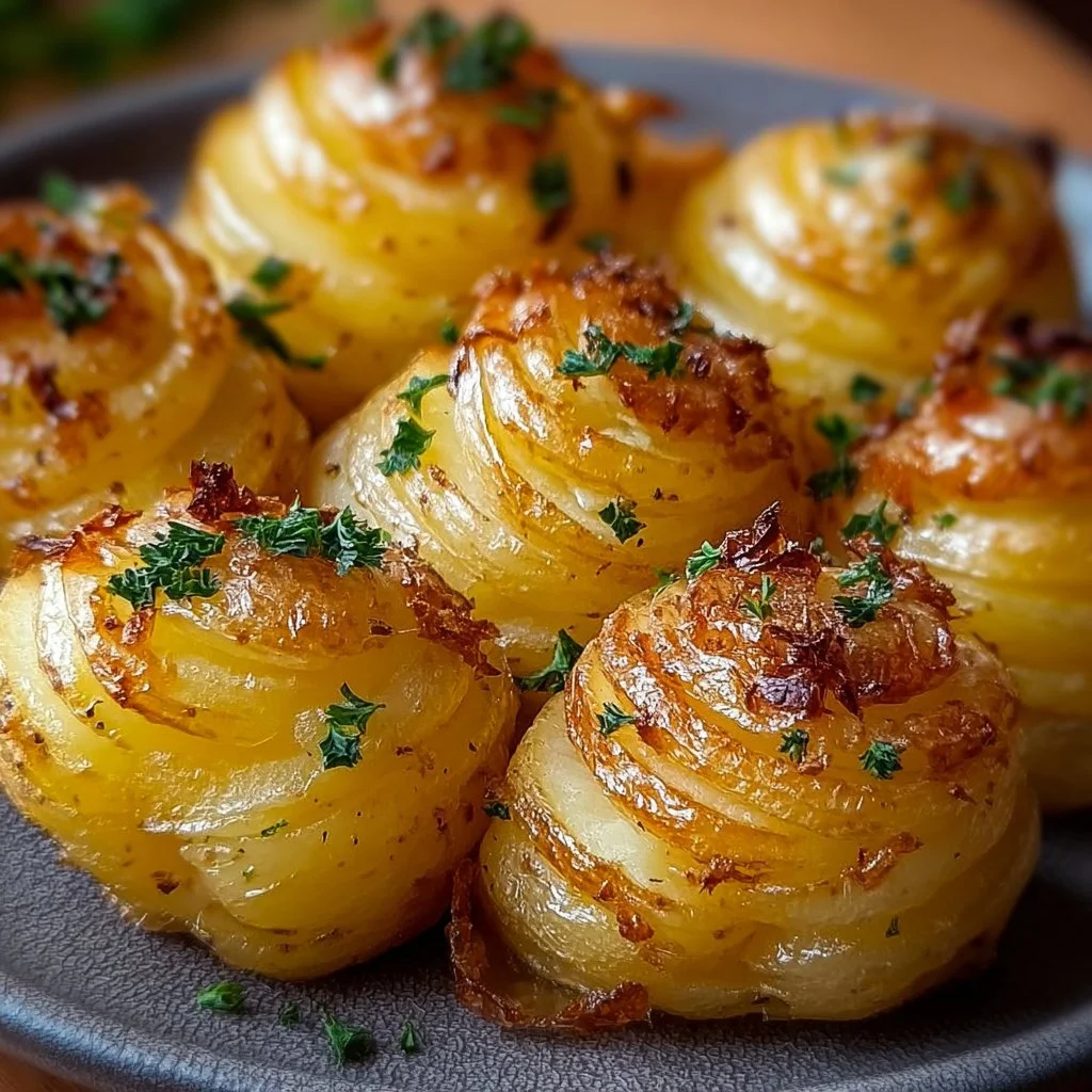 Delicious Duchess Potatoes beautifully piped and baked until golden brown.