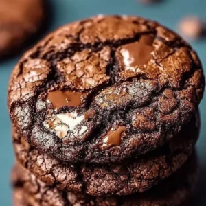 Fudgy brownie cookies with rich chocolate flavor and chewy texture.