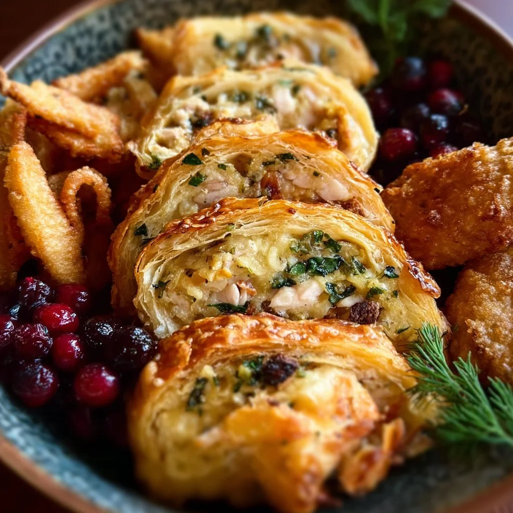 Plate of Italian Christmas appetizers featuring festive bite-sized treats.
