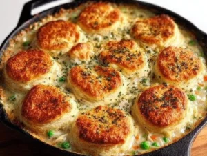 Homemade leftover turkey pot pie with flaky crust and savory filling