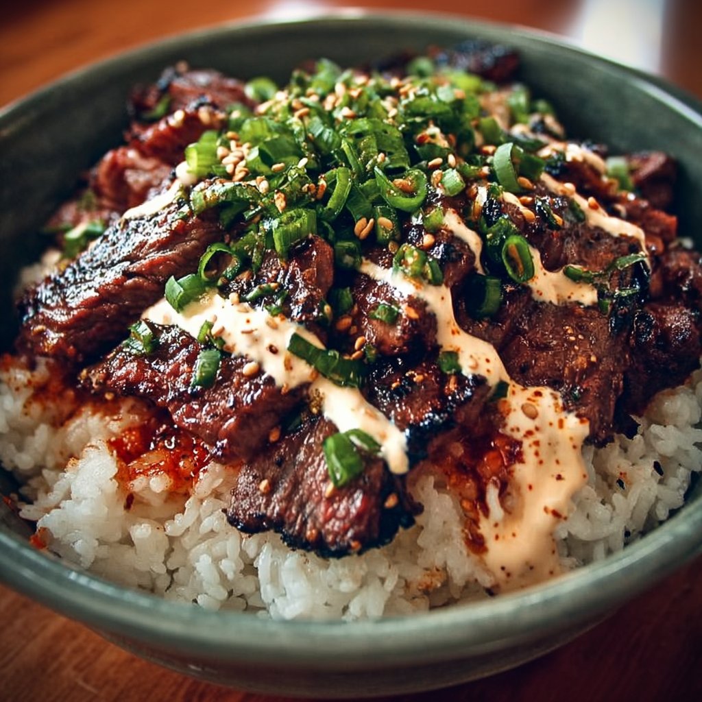 Korean BBQ Steak Rice Bowls