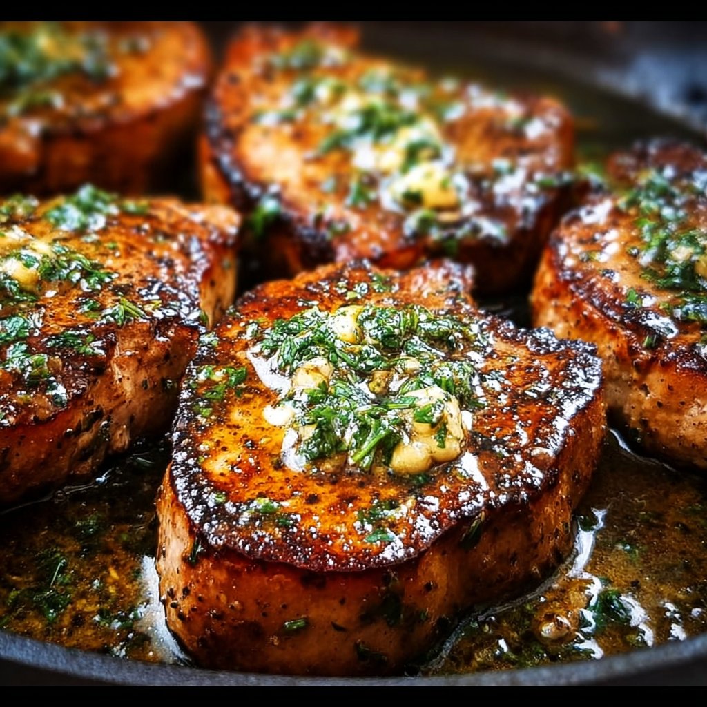Garlic Butter Pan-Seared Pork Chops