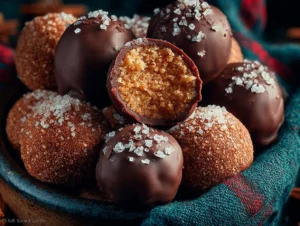 Delicious homemade Speculoos Balls displayed on a plate