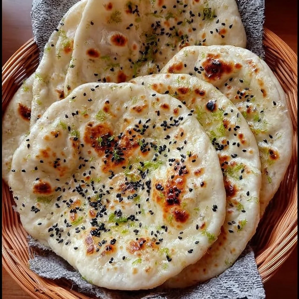 Freshly baked Tandoori Bread served with Indian curry