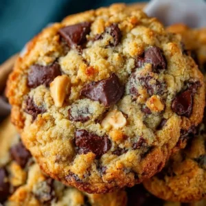 Delicious Texas Cowboy Cookies with oats, chocolate chips, and nuts