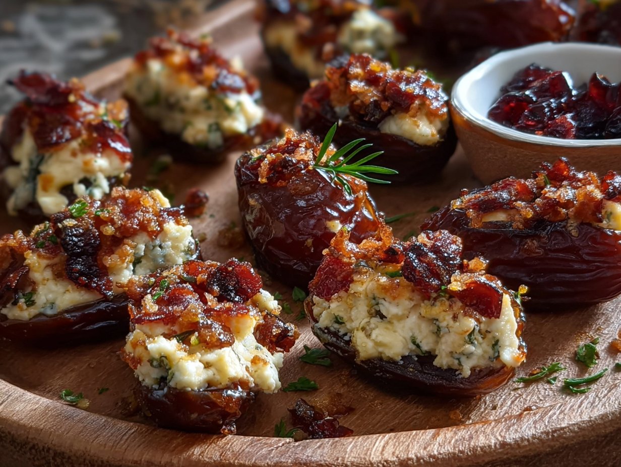 Goats Cheese Stuffed Dates