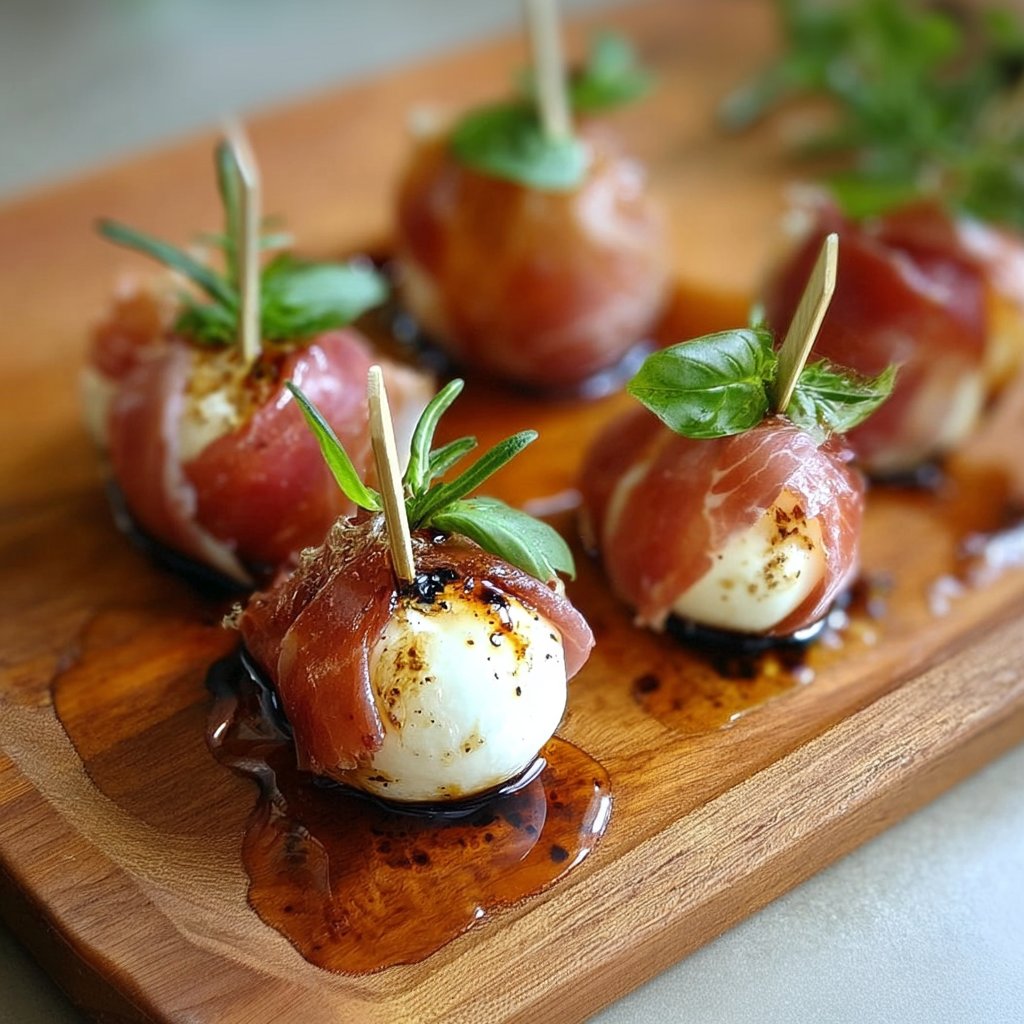 Prosciutto Wrapped Mozzarella Bites