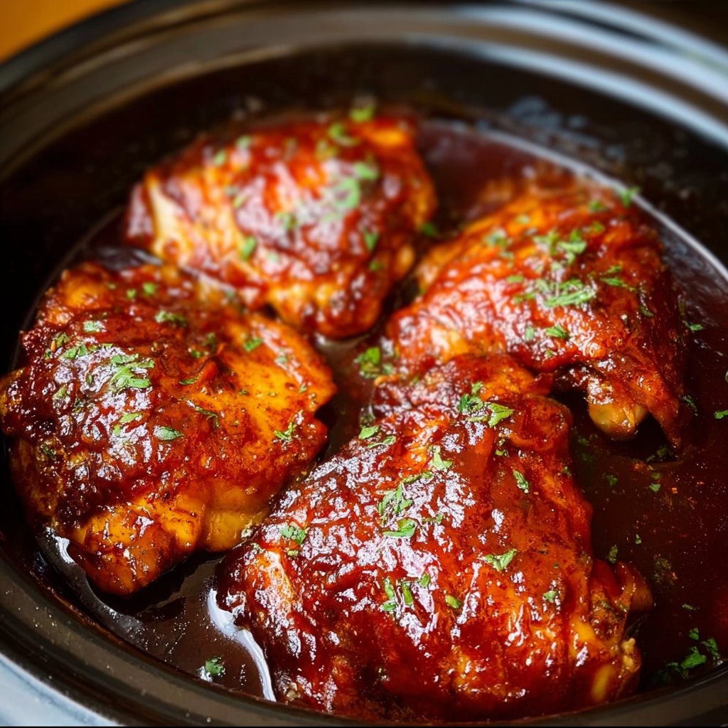 Crockpot BBQ Chicken Thighs