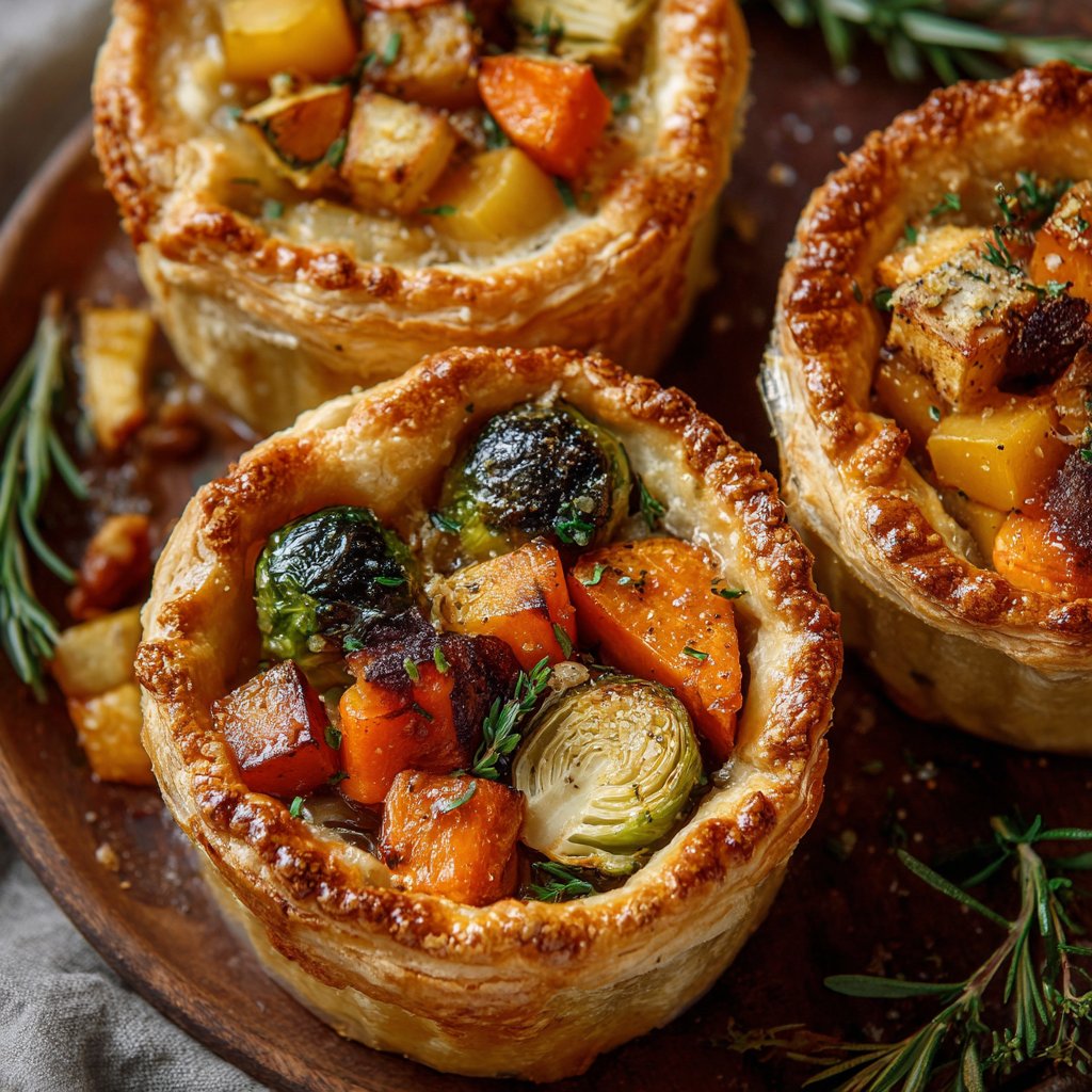 Roasted Autumn Vegetable Pot Pies