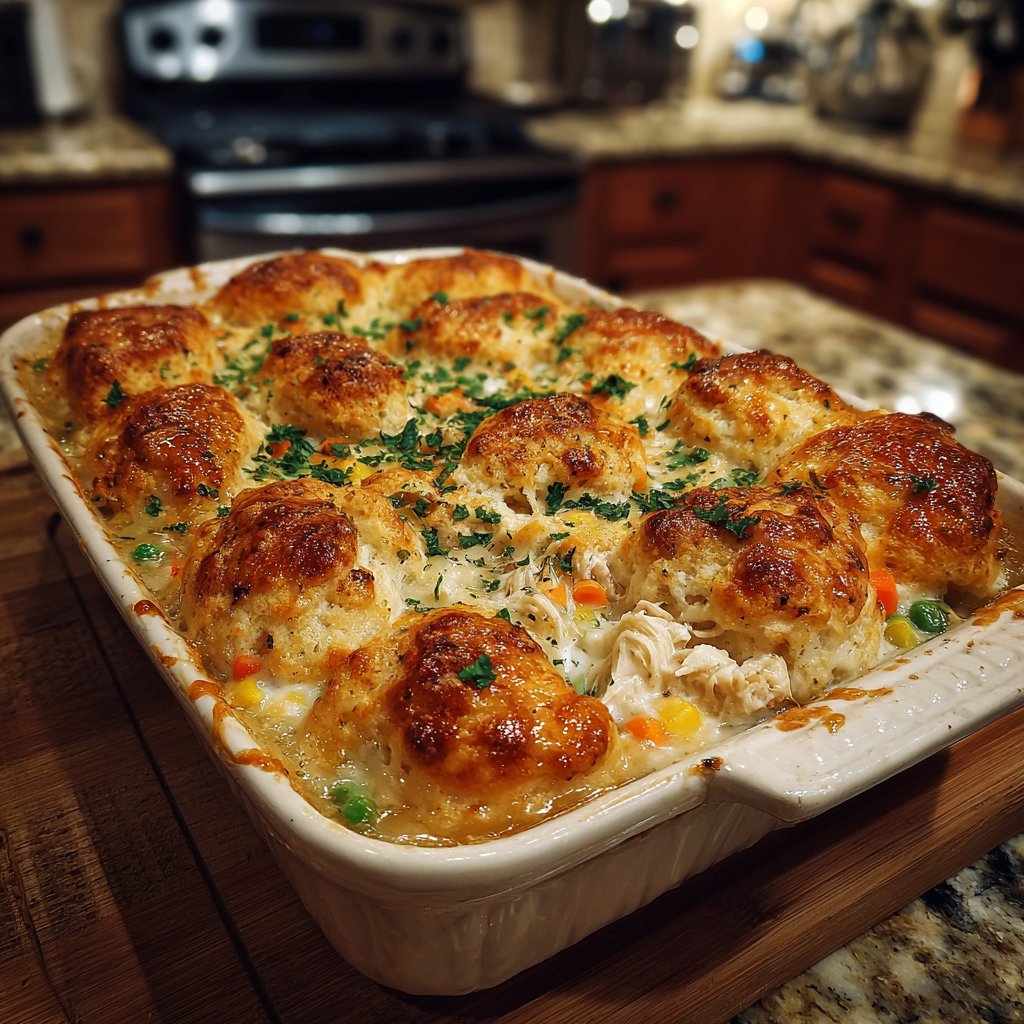 Chicken Bubble Biscuit Bake Casserole