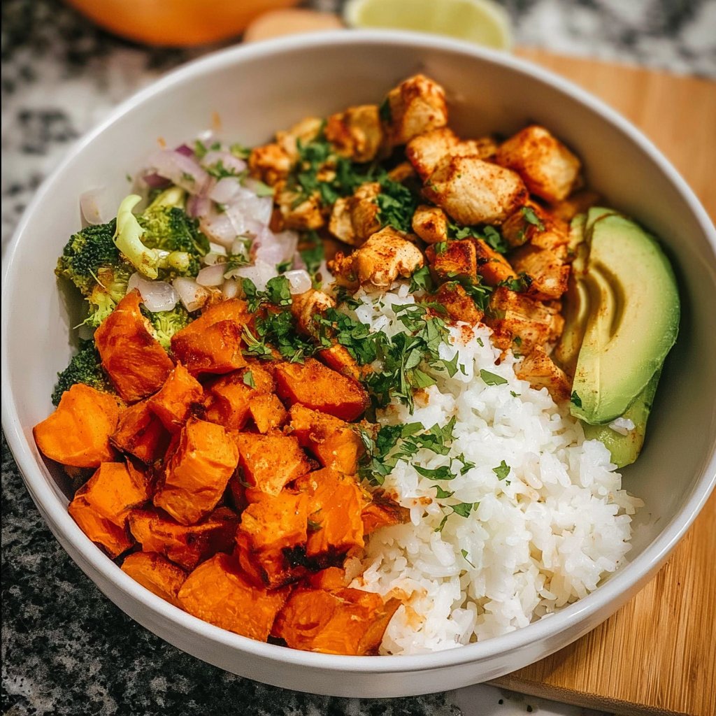 Chicken & Sweet Potato Rice Bowl