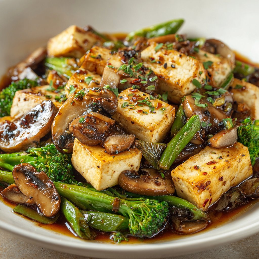 Mushroom and Tofu Stir-Fry