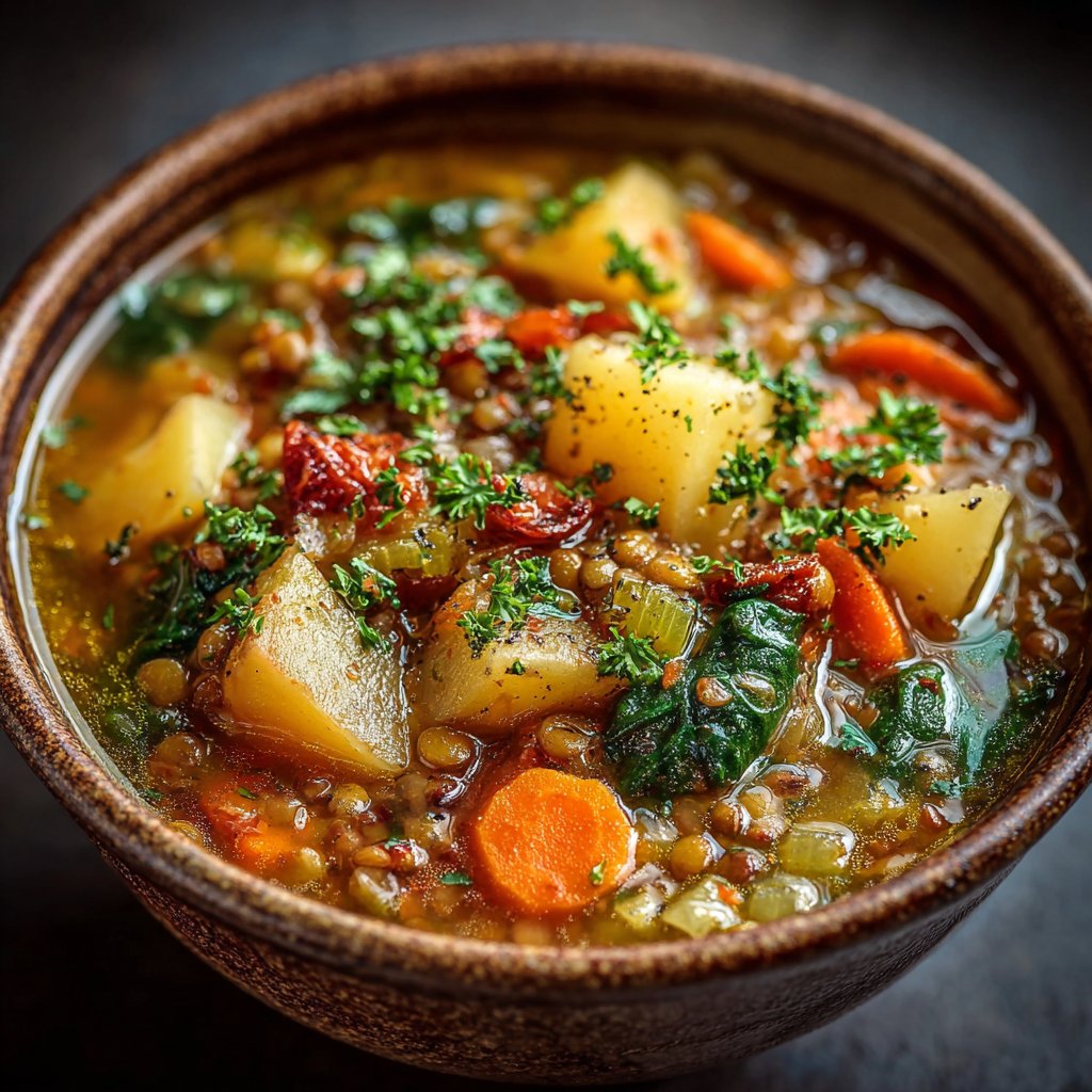 Hearty Lentil and Potato Soup