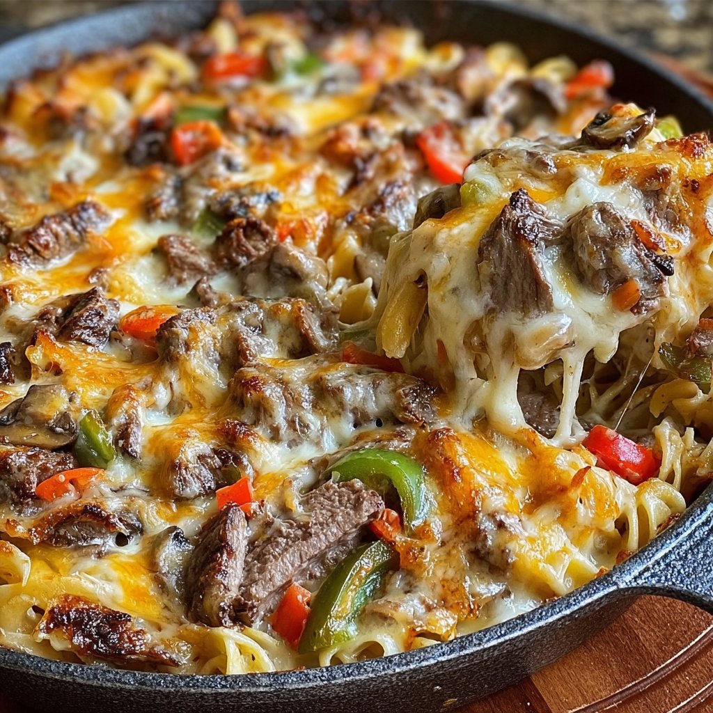 Ultimate Philly Cheese Steak Casserole