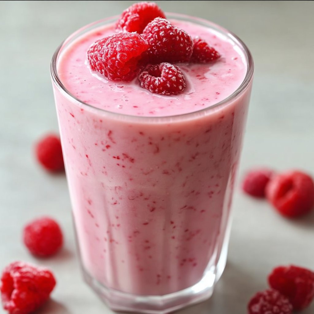 Raspberry Cottage Cheese Smoothie