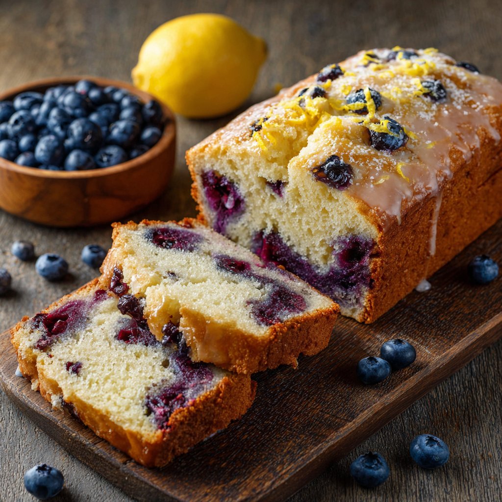 Sourdough Blueberry Lemon Quick Bread