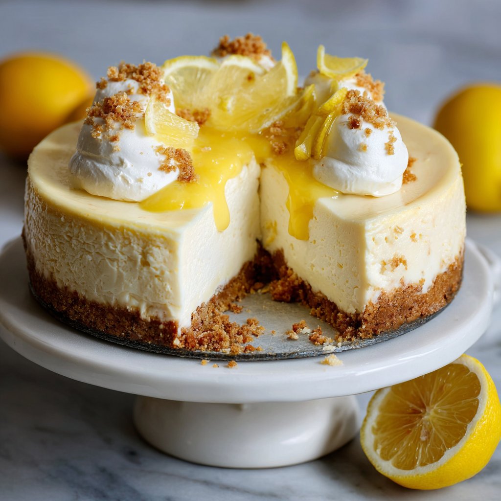 Meyer Lemon Cheesecake with Creamy Lemon Curd