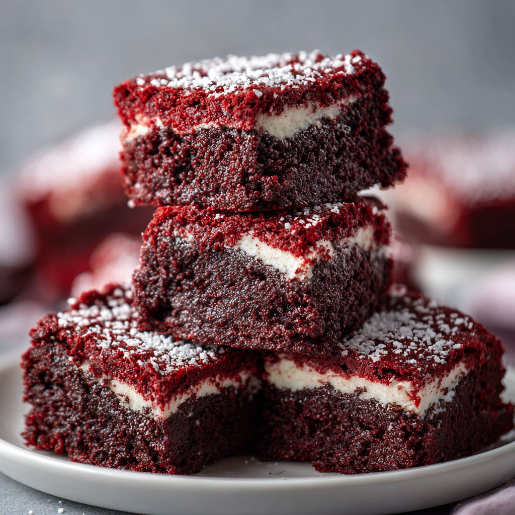 Fudgy Red Velvet Brownies