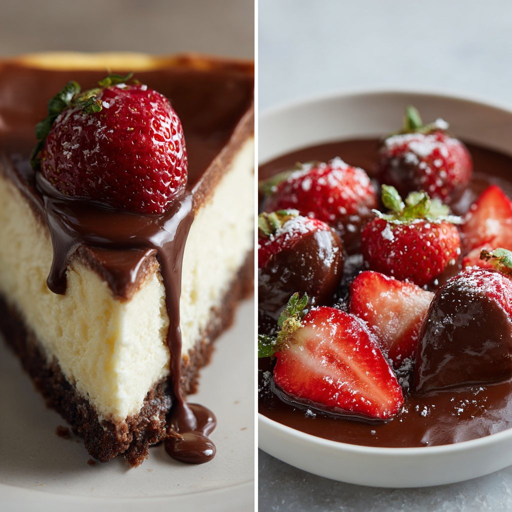 Chocolate Dipped Strawberry Cheesecake