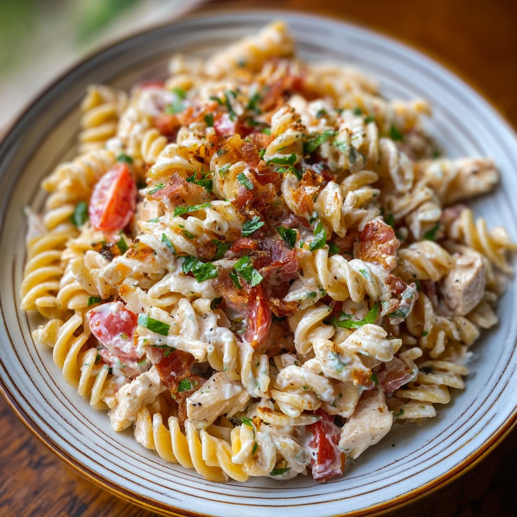 Easy Chicken Club Pasta Salad: Creamy, Crunchy, & Customizable