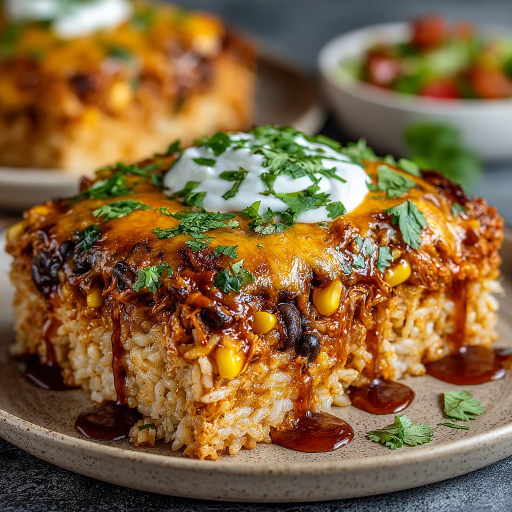 Chicken Enchilada Rice Casserole