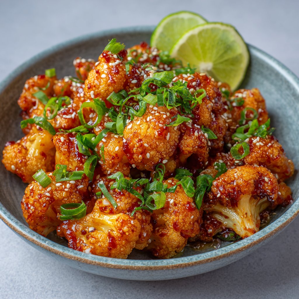 Air-Fried Korean Chili Cauliflower (Gochujang)