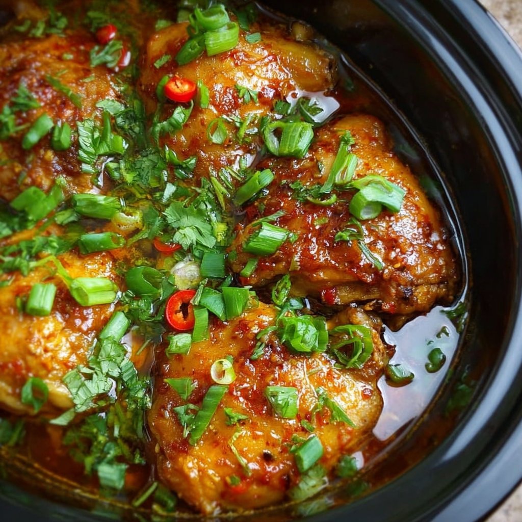 Crockpot Sweet Chili Chicken Thighs
