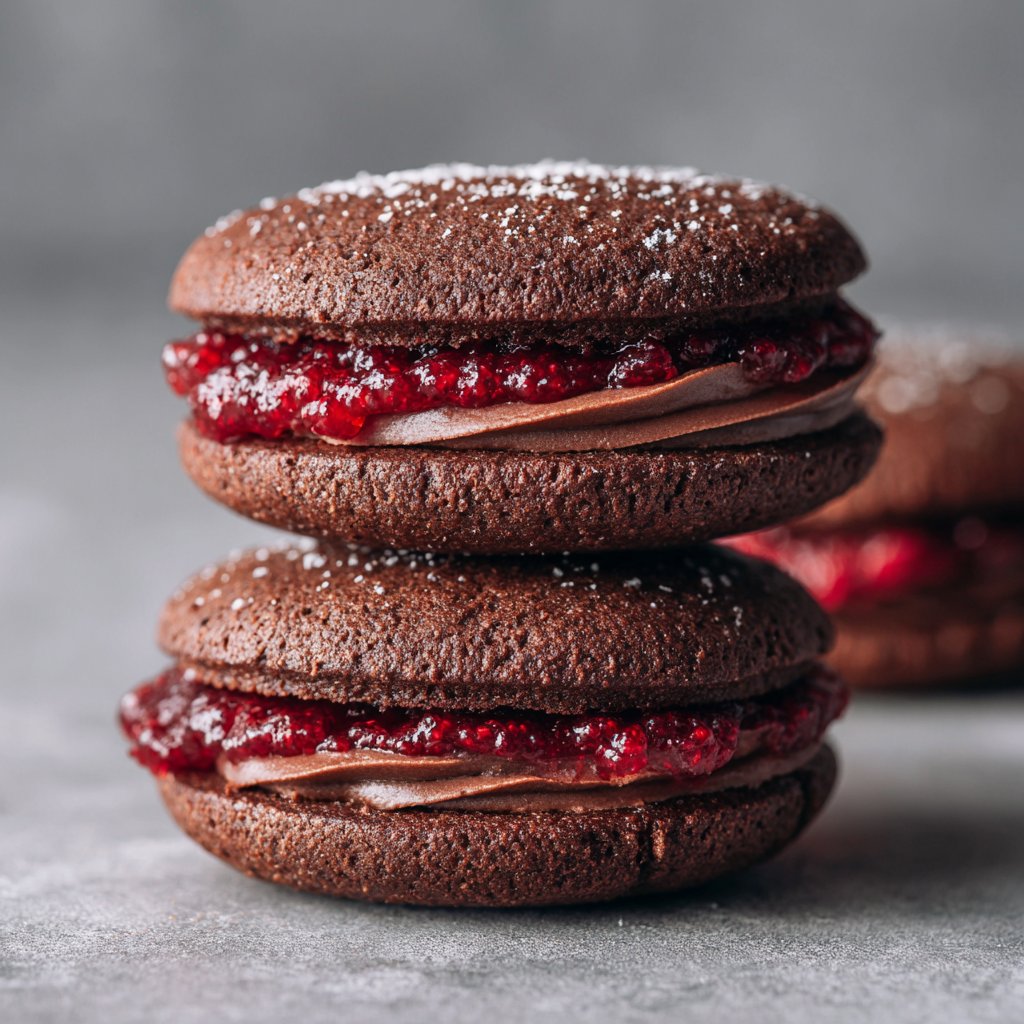 Chocolate Raspberry Sandwich Cookies